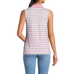 Ärmelloses Supima-Poloshirt für Damen