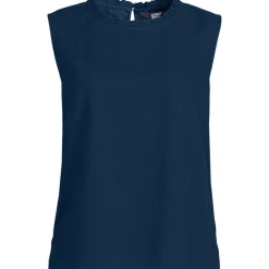 Ärmelloses Top im Leinenmix für Damen