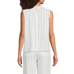 Ärmelloses Top im Leinenmix für Damen