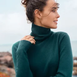 Rollkragen-Pullover aus Kaschmir für Damen