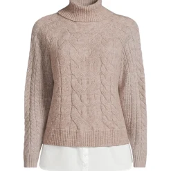 Rollkragenpullover im Lagenlook für Damen