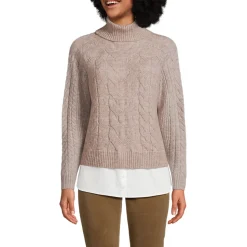 Rollkragenpullover im Lagenlook für Damen