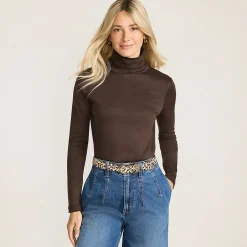 Rollkragenshirt aus Supima für Damen