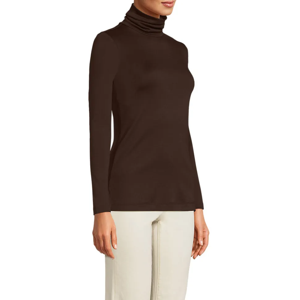 Rollkragenshirt aus Supima für Damen