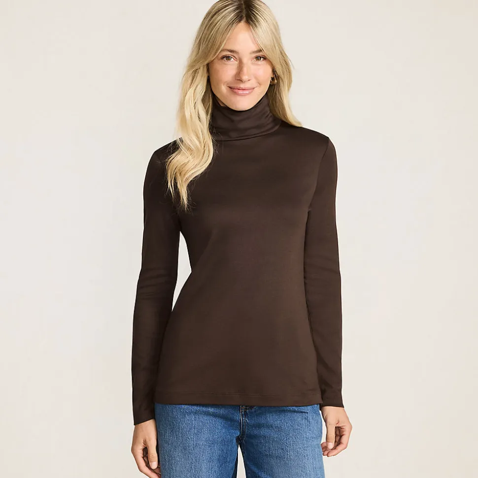 Rollkragenshirt aus Supima für Damen