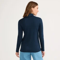 Rollkragenshirt aus Supima für Damen