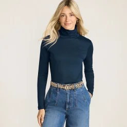 Rollkragenshirt aus Supima für Damen