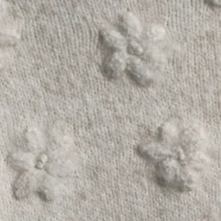 Rundhalspullover mit aufgestickten Blumen für Damen
