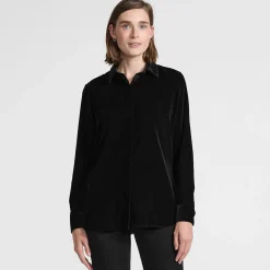 Samtbluse für Damen