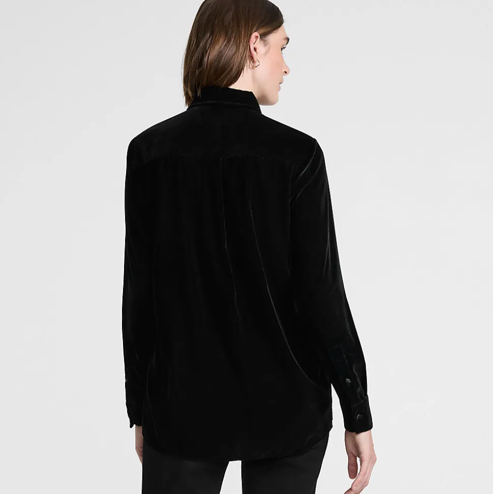 Samtbluse für Damen