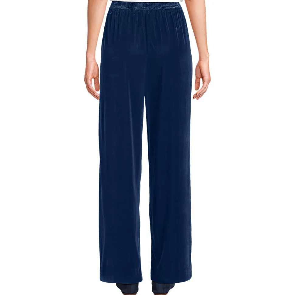 Samthose mit weitem Bein für Damen