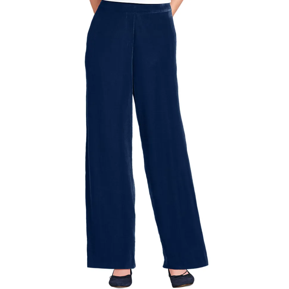 Samthose mit weitem Bein für Damen