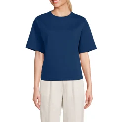 Samtweiches Shirt mit Rundhalsausschnitt für Damen