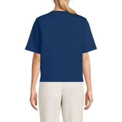 Samtweiches Shirt mit Rundhalsausschnitt für Damen