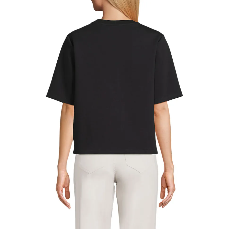 Samtweiches Shirt mit Rundhalsausschnitt für Damen