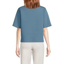 Samtweiches Shirt mit Rundhalsausschnitt für Damen
