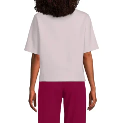 Samtweiches Shirt mit Rundhalsausschnitt für Damen