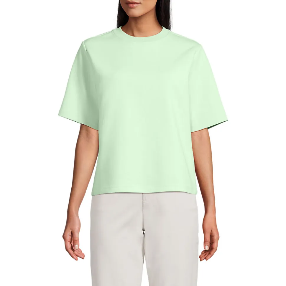Samtweiches Shirt mit Rundhalsausschnitt für Damen