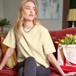 Samtweiches Shirt mit Rundhalsausschnitt für Damen