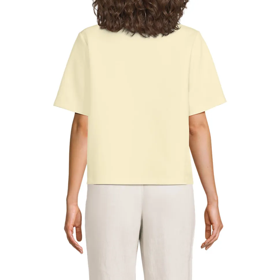 Samtweiches Shirt mit Rundhalsausschnitt für Damen
