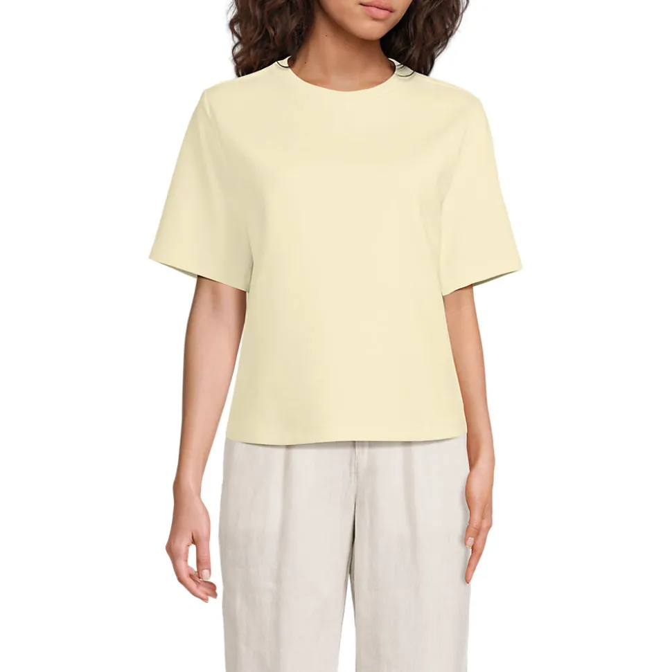 Samtweiches Shirt mit Rundhalsausschnitt für Damen
