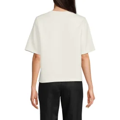 Samtweiches Shirt mit Rundhalsausschnitt für Damen