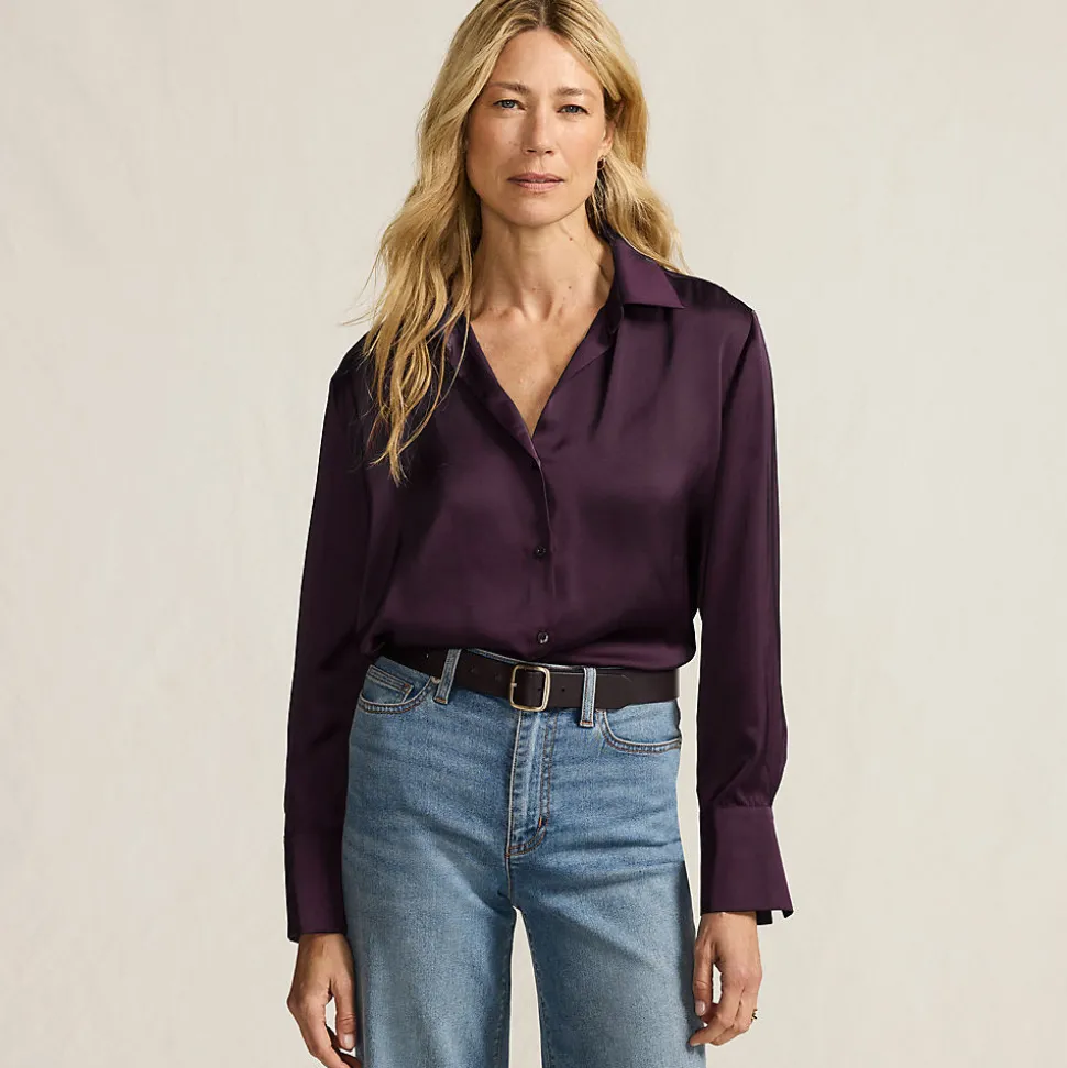 Satinbluse für Damen
