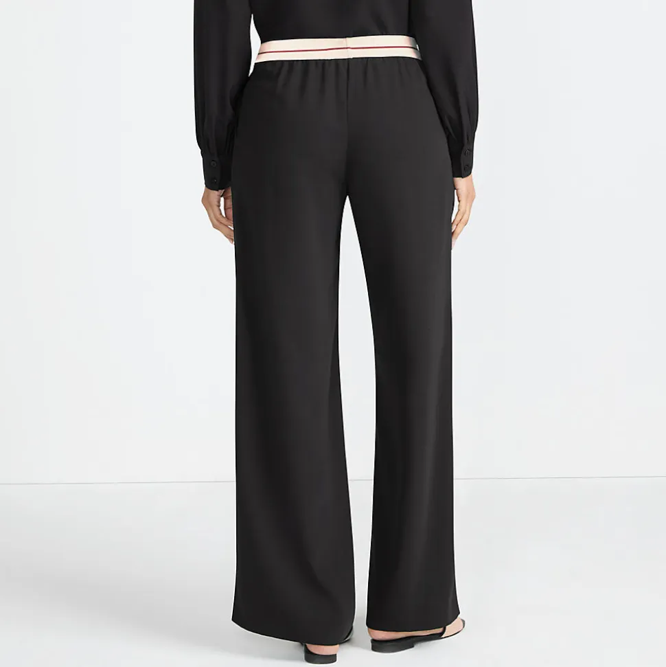Satinhose mit Streifenbund für Damen