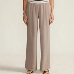 Satinhose mit Streifenbund für Damen
