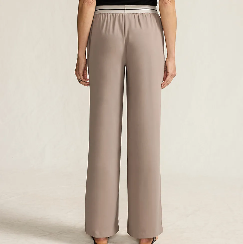 Satinhose mit Streifenbund für Damen