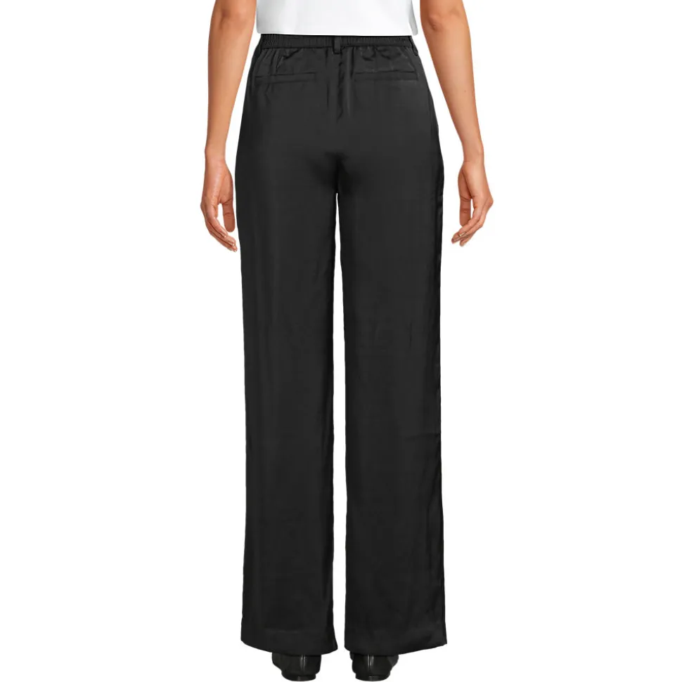 Satinhose mit weitem Bein für Damen