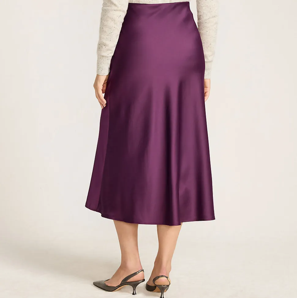 Satin-Midirock für Damen