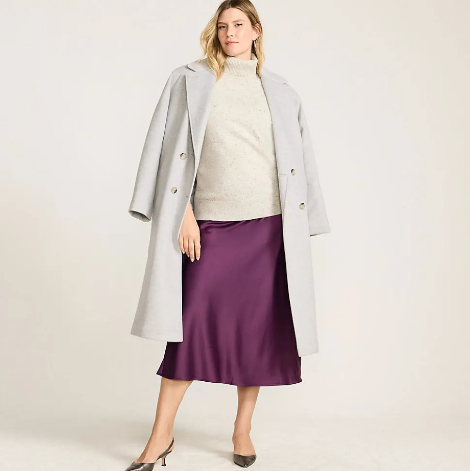 Satin-Midirock für Damen