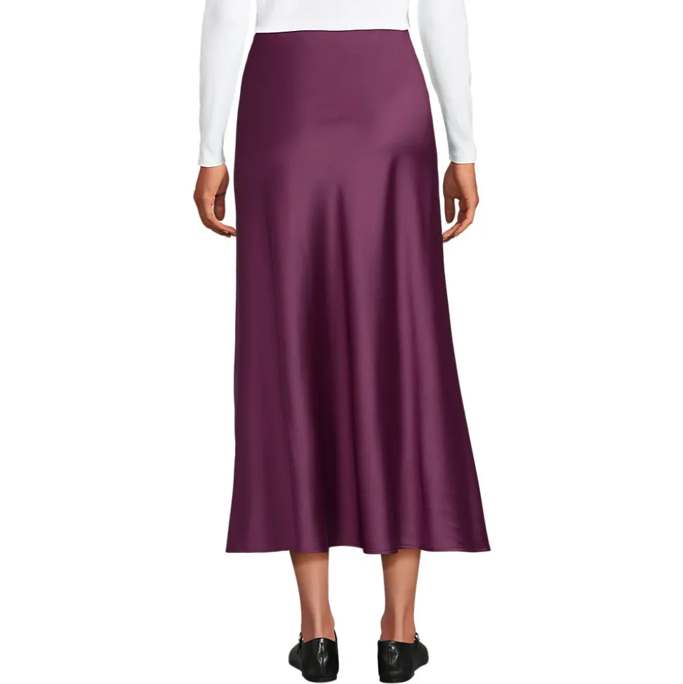 Satin-Midirock für Damen