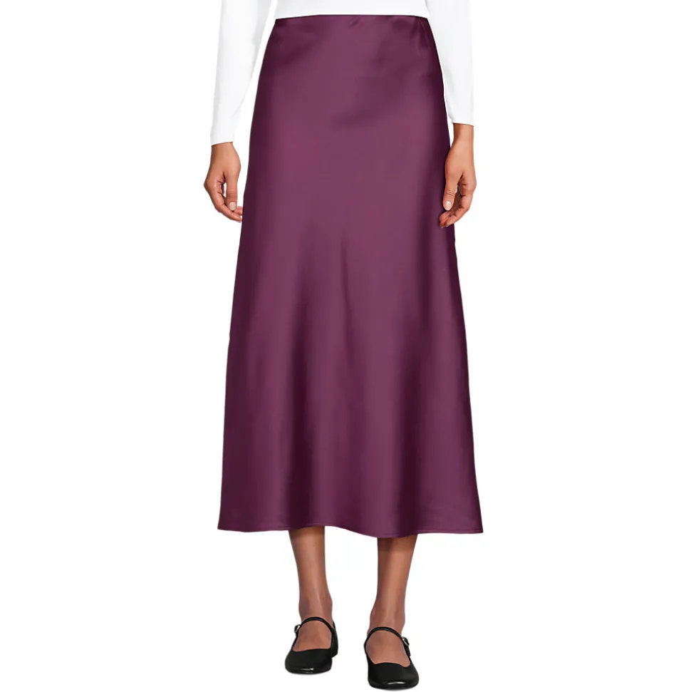 Satin-Midirock für Damen