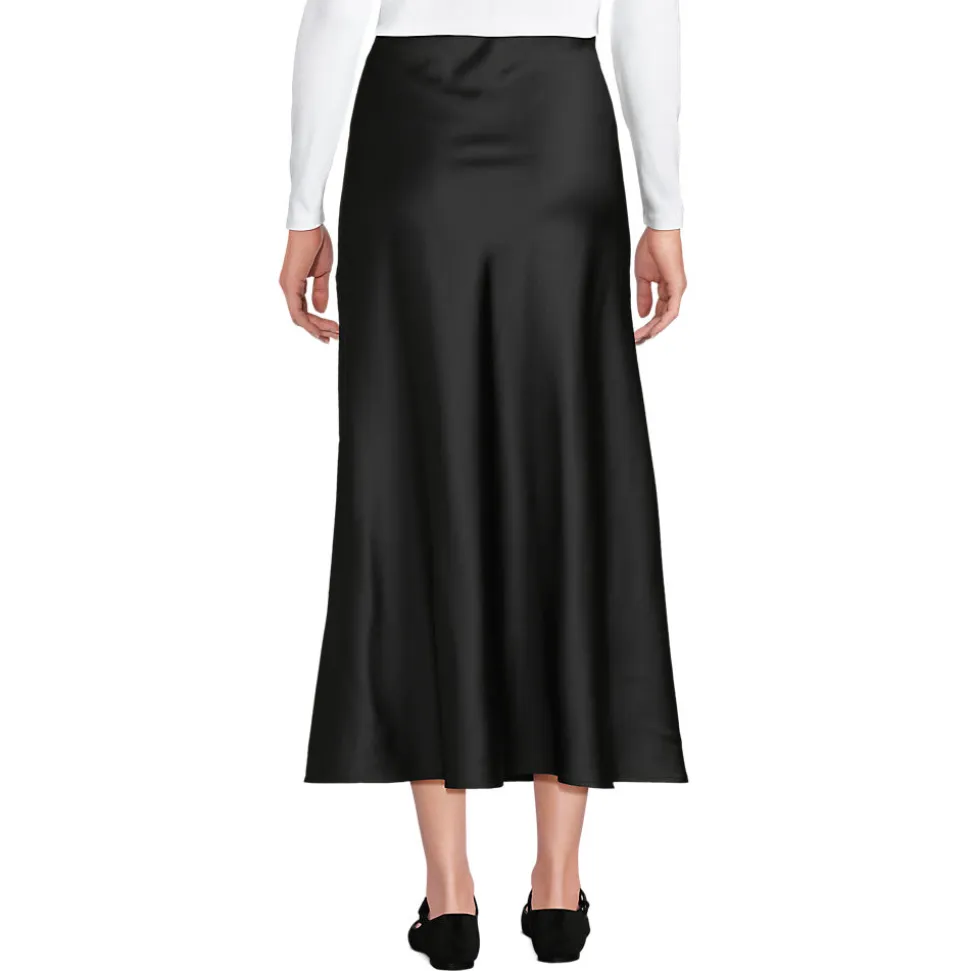 Satin-Midirock für Damen