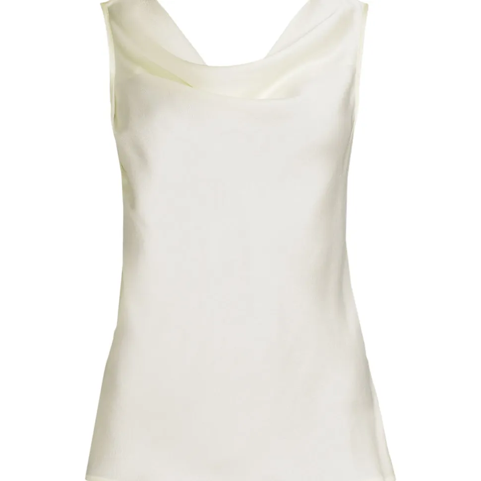 Satin-Top mit Wasserfallausschnitt für Damen