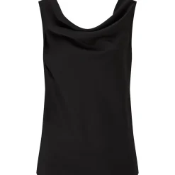 Satin-Top mit Wasserfallausschnitt für Damen