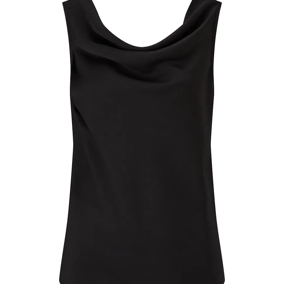 Satin-Top mit Wasserfallausschnitt für Damen
