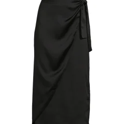 Satin-Wickelrock in Midi-Länge für Damen