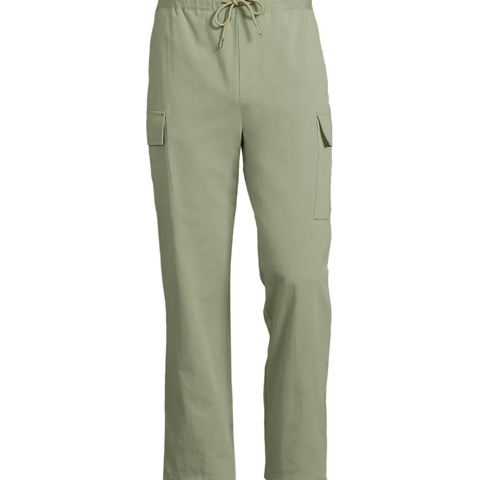 Schlupfbund-Cargohose aus Baumwoll/Leinen-Mix für Herren