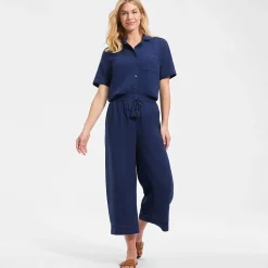 7/8-Schlupfhose aus Musselin