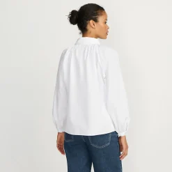 Schluppenbluse aus Baumwolle für Damen