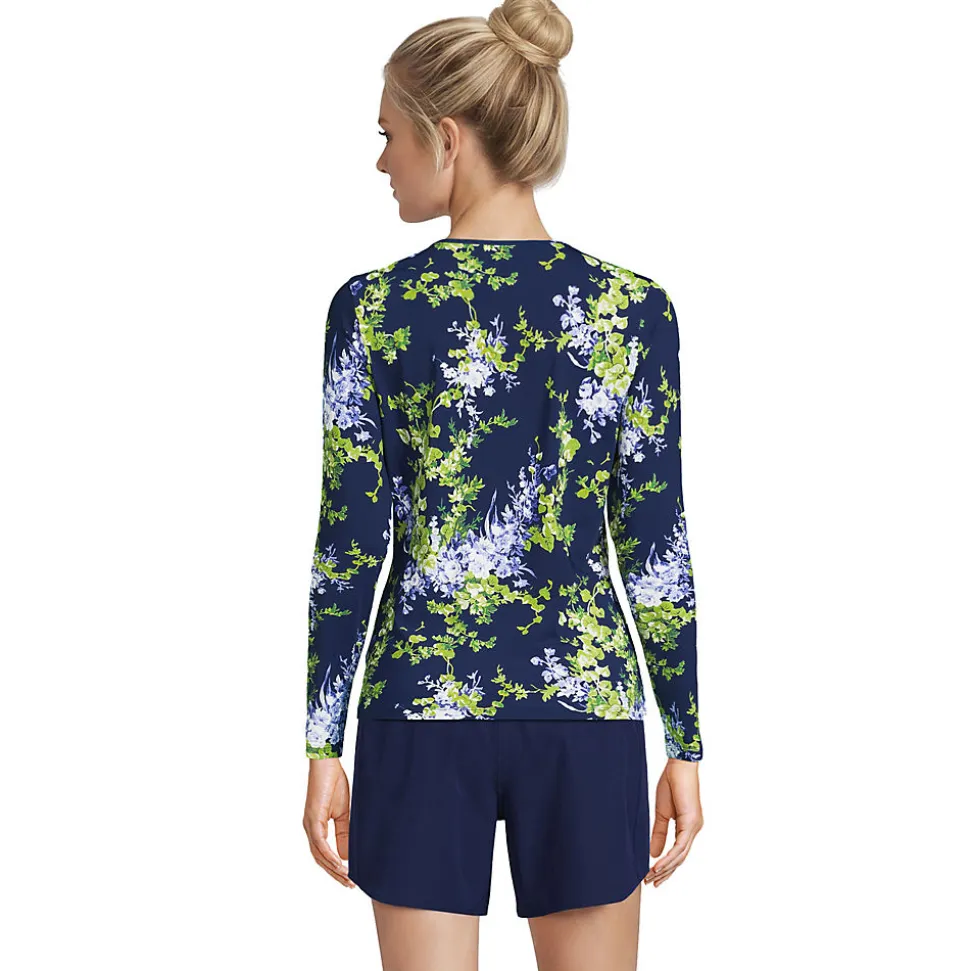 Schnelltrocknendes UPF 50 Sonnenschutz-Badeshirt für Damen
