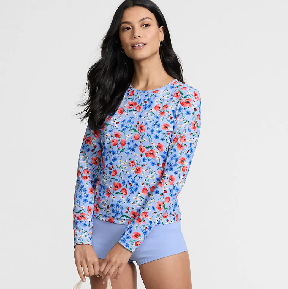 Schnelltrocknendes UPF 50 Sonnenschutz-Badeshirt für Damen