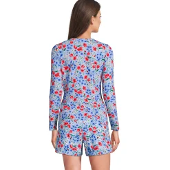 Schnelltrocknendes UPF 50 Sonnenschutz-Badeshirt für Damen