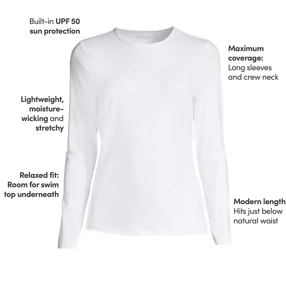 Schnelltrocknendes UPF 50 Sonnenschutz-Badeshirt für Damen