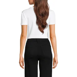 Schwarze Rail Straight Fit Jeans High Waist für Damen