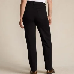 Schwarze Rail Straight Fit Jeans High Waist für Damen