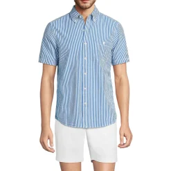 Seersucker-Kurzarmhemd für Herren, Classic Fit